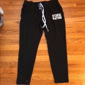 PINK NATION SKINNY LACE UP JOGGERS